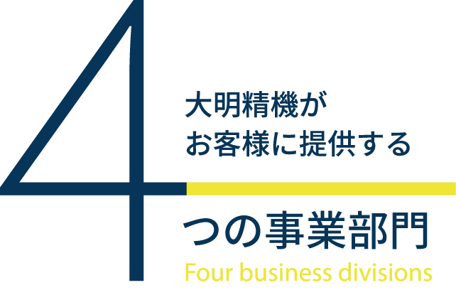 大明精機がお客様に提供する4つの事業部門